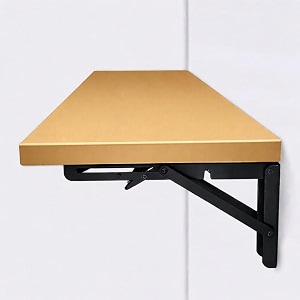 metal folding tablewall-mounted drop leaf tablewall mounted desk for hospital hotel home office fold up table deskfolding designspace savingsizel60w30cm golden 623034