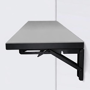metal folding tablewall-mounted drop leaf tablewall mounted desk for hospital hotel home office fold up table deskfolding designspace savingsizel60w30cm black 626030