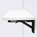 Metal Folding Table,Wall-Mounted Drop Leaf Table,Wall Mounted Desk for Hospital, Hotel Home Office Fold Up Table Desk,Folding Design,Space Saving.(Size:L60*W30cm) (White 626032)