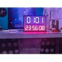 Metal Frame Jumbo Large Event-Days & Time Countdown Timer with Alarm LED Display DDDD-HH:MM:SS Display Format Operated on 230VAC/ 12VDC, NEW Model has White LED Backlit