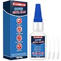 Metal Glue 30 g, Super Glue for Metal, Instant Clear Adhesive for Steel, Zinc, Aluminum, DIY and More, Waterproof, Heat-Resistant, with Anti-Clog Cap (Clear, 30 Grams * 1 Pack, Metal Glue)