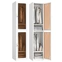 Metal Locker 0rganizer for Employees,Glass Door Cabinet