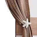 The Metal Magician Metal Nautical Starfish Curtain Holdback & Curtain Holder for Home, Bedroom & Office (Starfish Set of 2)