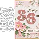 Metal Number 0-9 Cutting Dies Sets, 4 Inch Arabic Numeral Die Cuts Kit