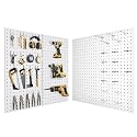 Metal Pegboard Tool Organizer, 12 x 24 in, 30 lb Capacity, 4 Pack