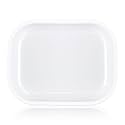 Metal Rolling Tray - 7 x 5.5 inch, Smooth Rounded Corners, Classic Minimalist Aesthetic, Suitable for Home, Outdoor &amp; Kitchen Use (White)