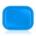 Metal Rolling Tray - 7 x 5.5 inch, Smooth Rounded Corners, Classic Minimalist Aesthetic, Suitable for Home, Outdoor &amp; Kitchen Use (Blue)
