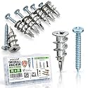 Metal Self Drilling Drywall Anchors Heavy Duty with Screws Kit-50Pcs