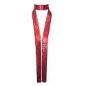 Metal Sequin Ties for Women Long Skinny Scarves, Sparkly Glitter Scarf Necktie Belt for Party Prom Wedding Daily