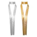 Metal Sequin Ties for Women Long Skinny Scarves, Sparkly Glitter Scarf Necktie Belt for Party Prom Wedding Daily