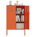 Metal Storage Cabinet,2 Door TV Stand, Metal Mesh Accent Cabinet
