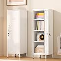 Metal Storage Locker,47" H Home Office Storage Lockers for Employees with 1 Locking Door ＆ 3 Adjustable Shelves,File Storage Cabinets forGarage, School, Office, Gym (White)