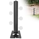 Metal Swing Shooting Target Stand for Airsoft BB Guns Practise with 6 Steel Plates, Heavy Duty Alloy Steel Swing Target for Dueling Tree, 180° Rotation Double-Sided Shooting