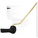 Metal Toilet Handle Lever Replacement, Universal Side Mount, Matte Black