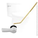 Metal Toilet Handle Lever Replacement, Universal Side Mount, White