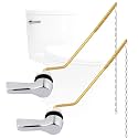 Metal Toilet Handle Replacement, 2PCS Universal Side Mount, Chrome