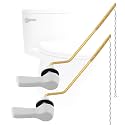 Metal Toilet Handle Replacement, 2PCS Universal Side Mount, White