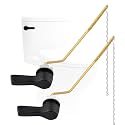 Metal Toilet Handle Replacement, 2PCS Universal Side Mount, Rubbed Bronze