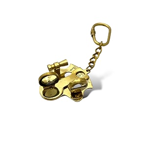 Metal Vintage Bike Keychain Gold for Bag