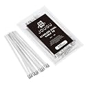 Metal Zip Ties 28 inch 316 Stainless Steel Locking Cable Marine Grade 250LB 700mm 100pcs Heavy Duty Exhaust Wrap Multi Purpose Binding for machinery, vehicles, farms, cables, pipes,Fence