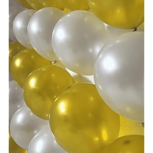metallic balloons best for birthday parties wedding engagement anniversary baby shower bachelor party festivals and many more occasions pack of 160 golden white
