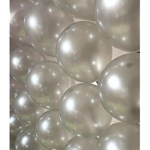 metallic balloons best for birthday parties wedding engagement anniversary baby shower bachelor party festivals and many more occasions pack of 20 white