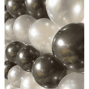 metallic balloons best for birthday parties wedding engagement anniversary baby shower bachelor party festivals and many more occasions pack of 340 black white