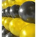 Metallic Balloons Best for Birthday, Parties, Wedding, Engagement, Anniversary, Baby Shower, Bachelor Party, Festivals and Many More Occasions (Pack of 120, Golden Black)