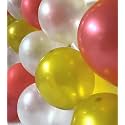 Metallic Balloons Best for Birthday, Parties, Wedding, Engagement, Anniversary, Baby Shower, Bachelor Party, Festivals and Many More Occasions (Pack of 360, Golden Red White)