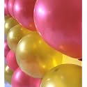 Metallic Balloons Best for Birthday, Parties, Wedding, Engagement, Anniversary, Baby Shower, Bachelor Party, Festivals and Many More Occasions (Pack of 140, Golden Red)