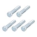 METALLIXITY Hex Bolts (1/2-20x2-1/2") 5Pcs, Grade 2 Carbon Steel Zinc Plated Partial Threaded, UNF Fine Thread Hex Head Screw Bolt - for Furniture Repair, Silver