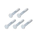 METALLIXITY Hex Bolts (1/2-20x3") 5Pcs, Grade 2 Carbon Steel Zinc Plated Partial Threaded, UNF Fine Thread Hex Head Screw Bolt - for Furniture Repair, Silver