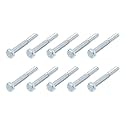METALLIXITY Hex Bolts (1/4-28x2) 12Pcs, Carbon Steel Zinc Plated Partial Threaded, UNF Fine Thread Hex Head Screw Bolt - for Furniture Repair, Silver