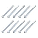 METALLIXITY Hex Bolts (5/16-24x4) 10Pcs, Carbon Steel Zinc Plated Partial Threaded, UNF Fine Thread Hex Head Screw Bolt - for Furniture Repair, Silver