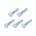 METALLIXITY Hex Bolts (1/2-20x2-1/2") 5Pcs, Grade 2 Carbon Steel Zinc Plated Partial Threaded, UNF Fine Thread Hex Head Screw Bolt - for Furniture Repair, Silver