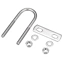 METALLIXITY U Bolts 2 Sets (M8x35x102mm),Round U Bolt with Accessories