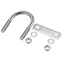 METALLIXITY U Bolts 2 Sets (M8x40x65mm),Round U Bolt with Accessories