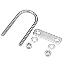 METALLIXITY U Bolts 2 Sets (M8x42x100mm),Round U Bolt with Accessories