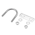 METALLIXITY U Bolts 2 Sets (M8x44x69mm), Round U Bolt 304 Stainless Steel with Nuts Plates Washers - for Construction, Pipe