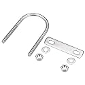 METALLIXITY U Bolts 2 Sets (M8x52x100mm), Round U Bolt 304 Stainless Steel with Accessories - for Construction, Pipe