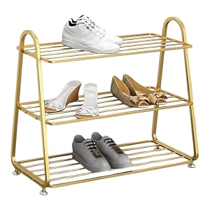 MetalTouch 3-Tier Metal Shoe Rack for Entryway