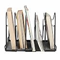 MetalTouch Slot Magazine Stand File Rack Desktop Book Organizer File Holder Storage Organizer Bookshelf for Home School Office Décor Magazine Files Stand, File Organiser (Black)
