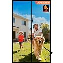 METAONLY Fiberglass Magnetic Screen Door Mesh 38" x 82" - Fits 36" x 80" Door Size, Works for Patio, Sliding Door, Keeps Bug Mosquito Out, Fresh Air Flow, Black