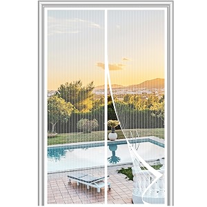 metaonly magnetic screen door fits door size 3634 x 8234 screen door meshdoor screen magnetic closure for patio door enjoy air fresh-white actual screen size 3834 x 8334