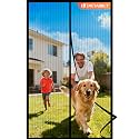 METAONLY Magnetic Screen Door Fits Door Size 35" x 96", Screen Door Mesh,Door Screen Magnetic Closure for Patio Door Enjoy Air Fresh-Black, Actual Screen Size 37" x 97"