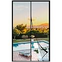 METAONLY Magnetic Screen Door Mesh, Works for Patio, Sliding Door, Keeps Bug Mosquito Out, Fresh Air Flow, Fits 36" x 82" Door - Curtain Size 38" x 84", Black