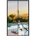 METAONLY Magnetic Screen Door Mesh, Works for Patio, Sliding Door, Keeps Bug Mosquito Out, Fresh Air Flow, Fits 34" x 82" Door - Curtain Size 36" x 84", Black