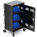Meteteel Laptop Cart, 30 Device Mobile Charging Cart for Chromebook K-12