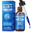 Methylene Blue 1% for Brain Health & Cognitive Support, Promotes The Body's Metabolism for Increased Absorption, Enhances Memory & Focus, No Formaldehyde, 60ml (2 Month Supply)