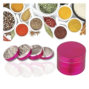 metier crusher 56mm metal herb grinder herb crushers 4 part color pink